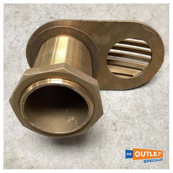Groco 2,5 tommers bronse gjennom Hull Water Intake - 2600 Series
