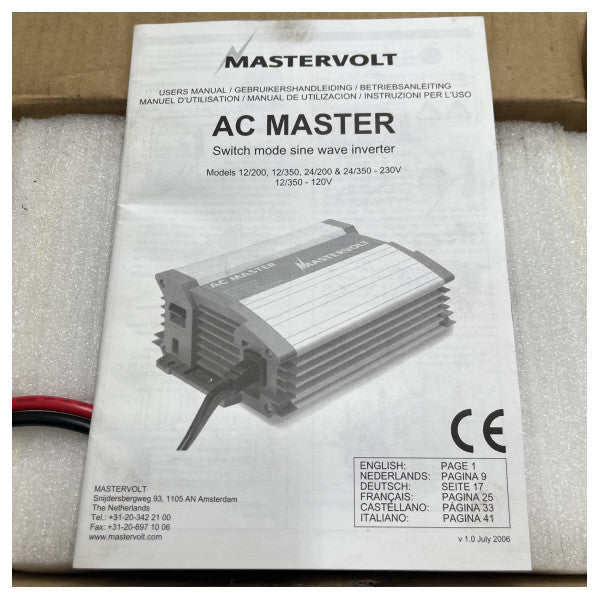 Mastervolt AC Master 12V - 200W Sinus Wechselrichter - 28010200