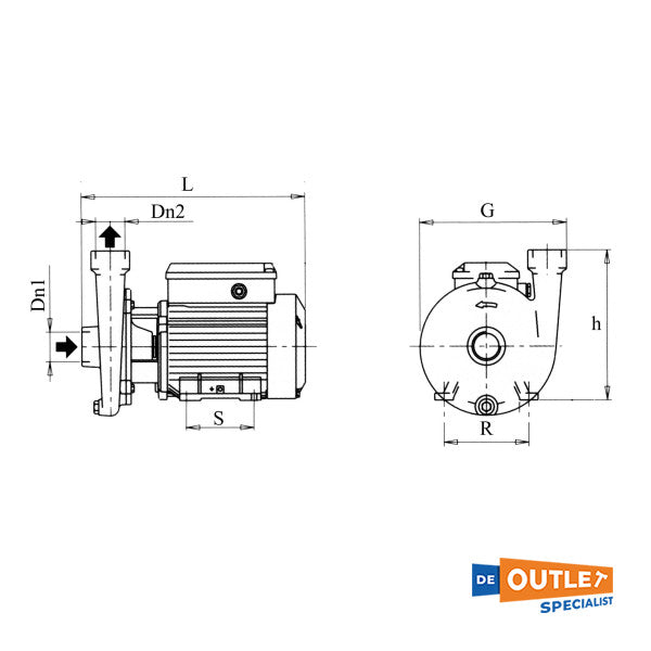 Činjenica C22B Električna centrifugalna pumpa 230V 60 Hz