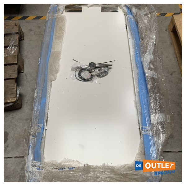 Calistri Giancinto SNC kilitli su geçirmez makine dairesi kapısı beyaz 1400 x 570 mm