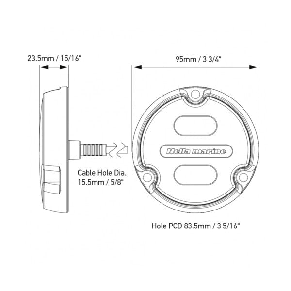 Hella Apelo A2 RGB 30W Bronze/ weiße Linse Unterwasserbeleuchtung - 2LT 016 148-102