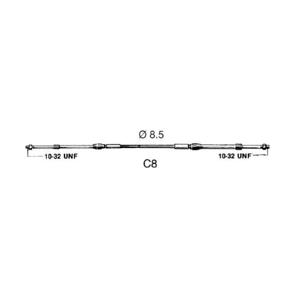 Ultraflex C8 Remote Engine Control -Kabel 2,14 Meter - 30212s