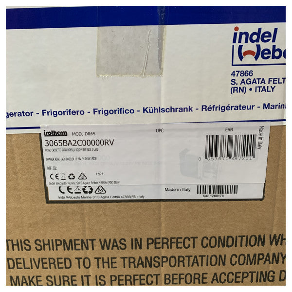 ثلاجة إيزوثرم DR65 سعة 65 لتر بضاغط درج بضاغط 12/24 فولت - 3065BA2C00000RV