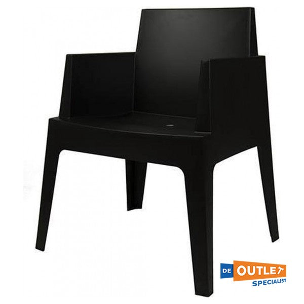 Garden Impressions Box kunststof tuinstoel zwart