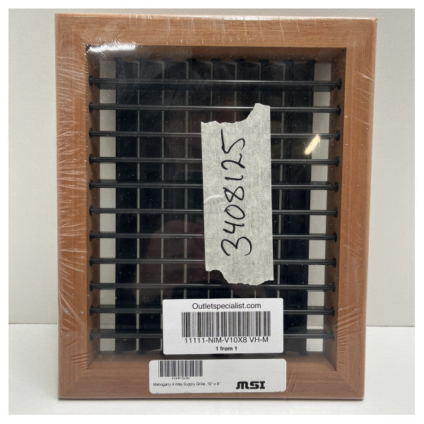 Dometic MSI 10 x 8-tums utloppsgaller för luftkonditionering Mahogny - V10X8 VH-M