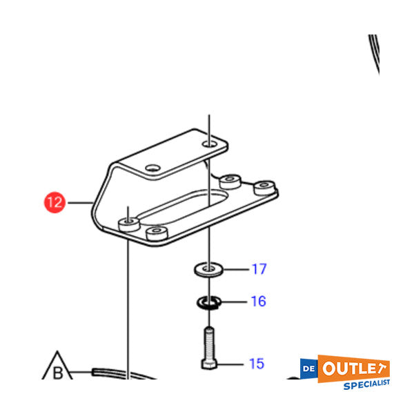 Volvo Penta Halterung für ACP - 3863309