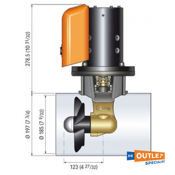 Quick BTQ 185 mm | 85kgf | 24V electric bow thruster - QBTQ1808524