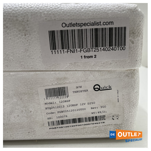 BTQ rápido 250 mm | 120 kgf | 12v duo -prop boog dright - fgbt25140240t00