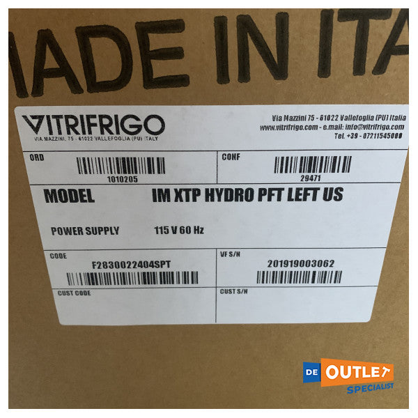 Vitrifrigo Edelstahl gebaut - in Marine Ice Maker - im xtp Hydro PFT