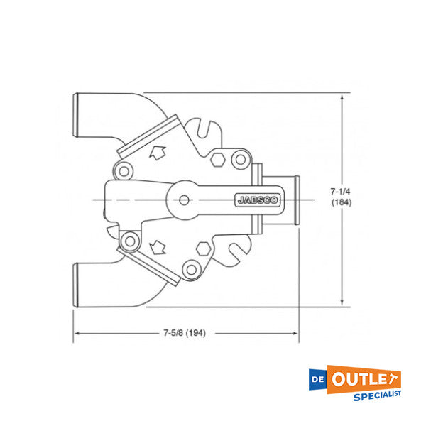 Jabsco Y-klep - 3-weg klep kunststof - 45490-1000