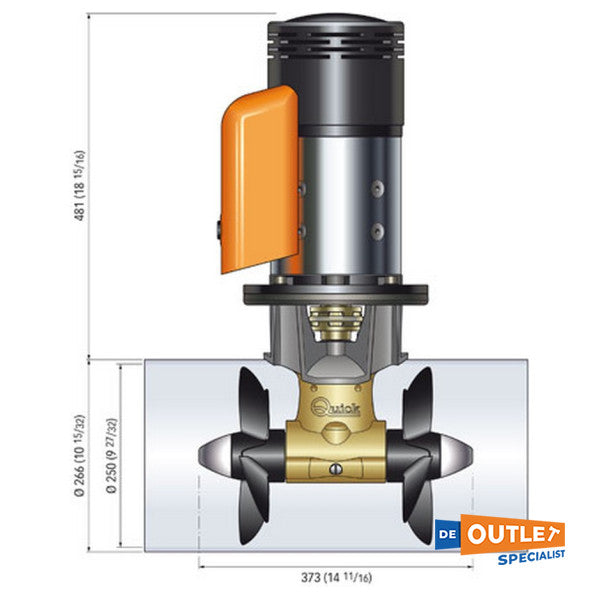 Quick BTQ Electric Bowthrester 240 KGF | 250 mm | 24V - BTQ2524024