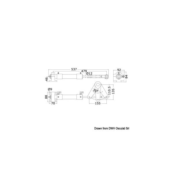 Multiflex LM -HP Tipo 27 Hydraulic Steering System Kit - 45.708.00