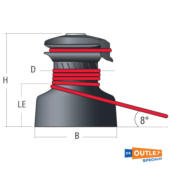 Harken 80.2 Performa 2 - Geschwindigkeitsschwindel Electric Blech Winch 24V - 80.2step24H