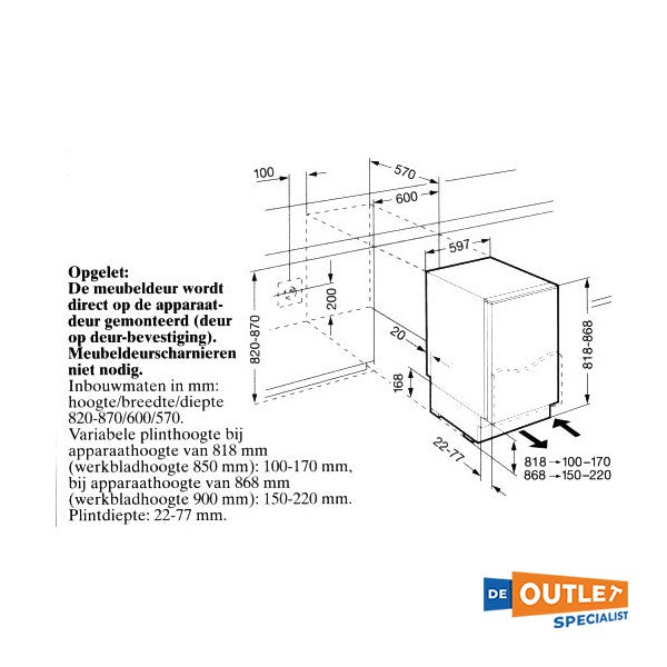 Liebherr KIU 1640 onderbouw koelkast wit 157 Liter 230V