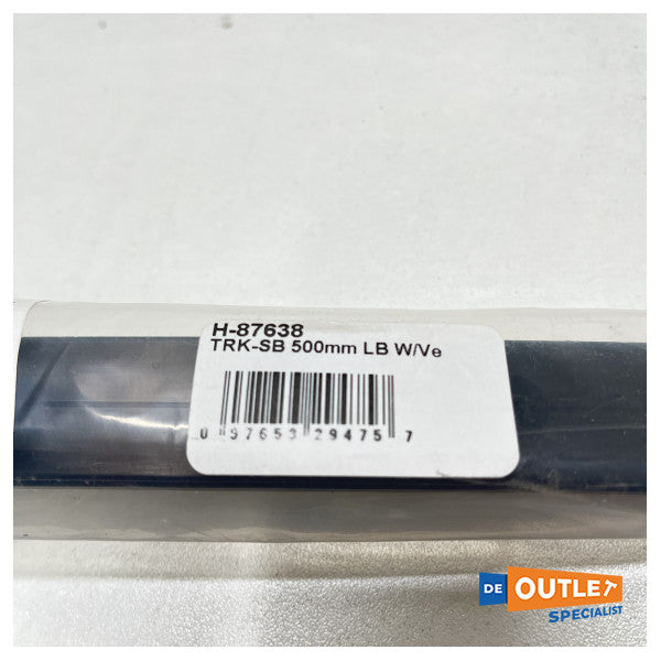 Harken 500 mm halvljusspår svart - TRK-SB