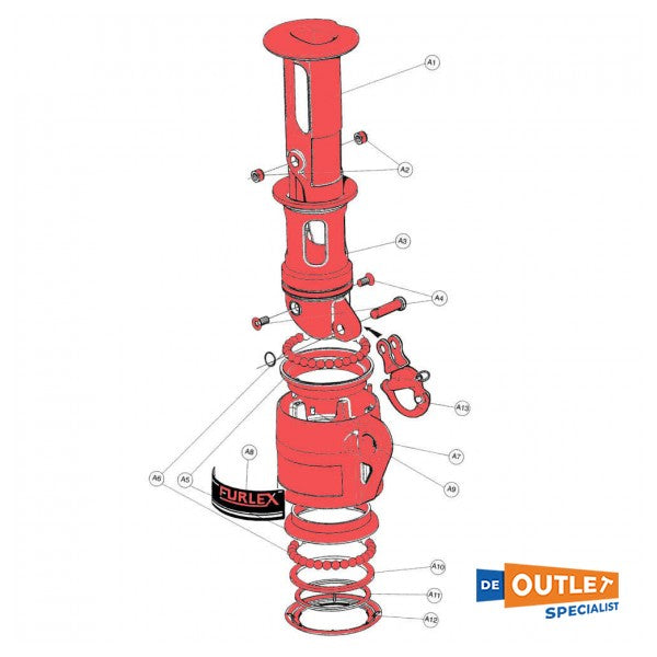 Selden Furlex 400S Halyard Glive 12 mm-539-181-01