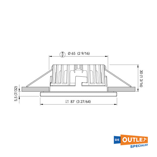 Quick Daphne Glass LED Downlight Spot 12/24V - FAMP3182V12CD01