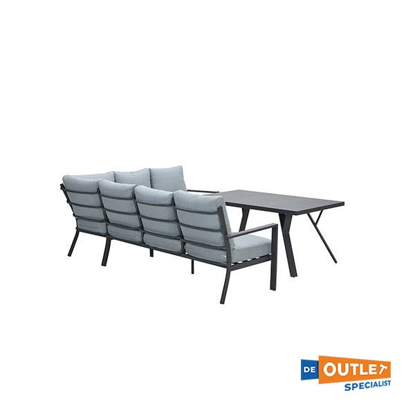 Garden Impressions Sergio 5-persoons dining loungeset aluminium grijs