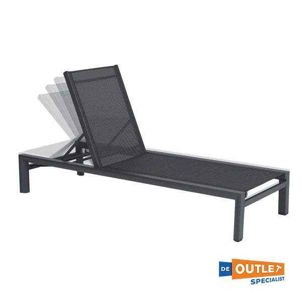 Garden Impressions Salsa aluminium verstelbaar ligbed antraciet