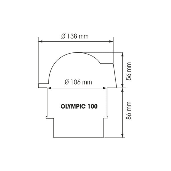 Plastimo Olympic 100 Kompass Weiß mit schwarzer Rose - 64764