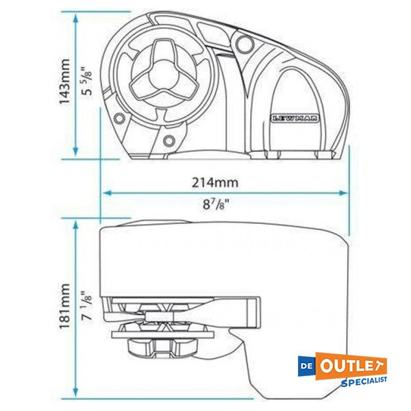 Lewmar Pro-Fish 700 elektrische ankerlier 12V / 6/7 mm - 6656211967