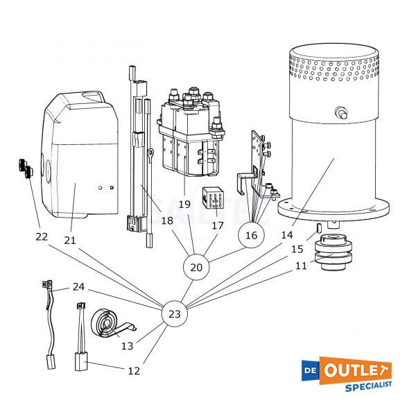 Side Power SP155TC Elektromotor für Bugstrahlruder 24V