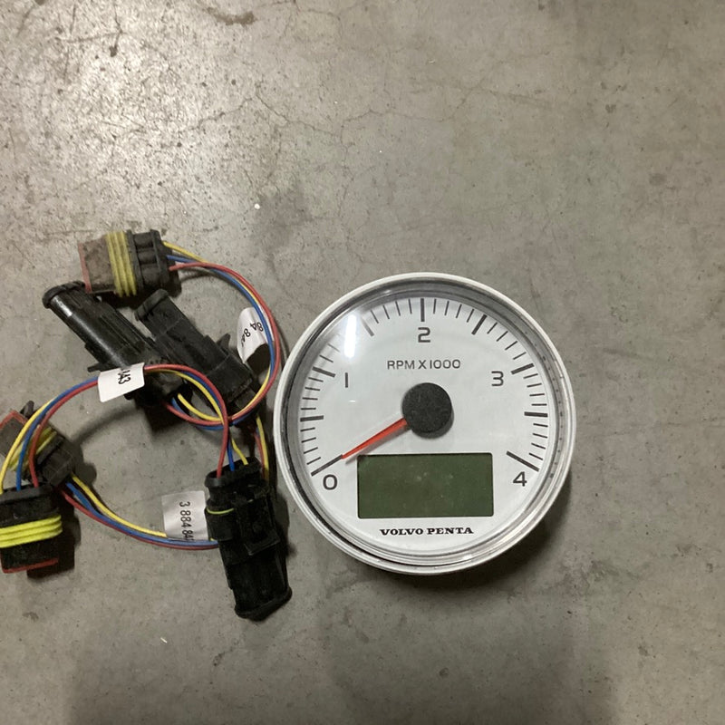 Volvo Penta EVC Tachometer 4000 RPM White 85 mm - 21628159