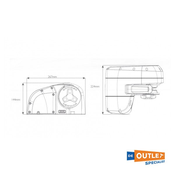 Lewmar HX1 500W električno vitlo 12V / 6mm - 69140038