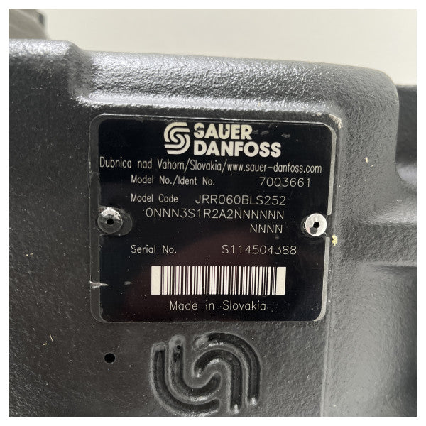 Sauer Danfoss Hydraulic Pressure Pump 60 cc | 400 Bar - JRR060BLS252