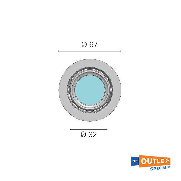 Foresti Suardi LIBRA BOREALIS verstellbares Downlight Spot Chrom 12/24V