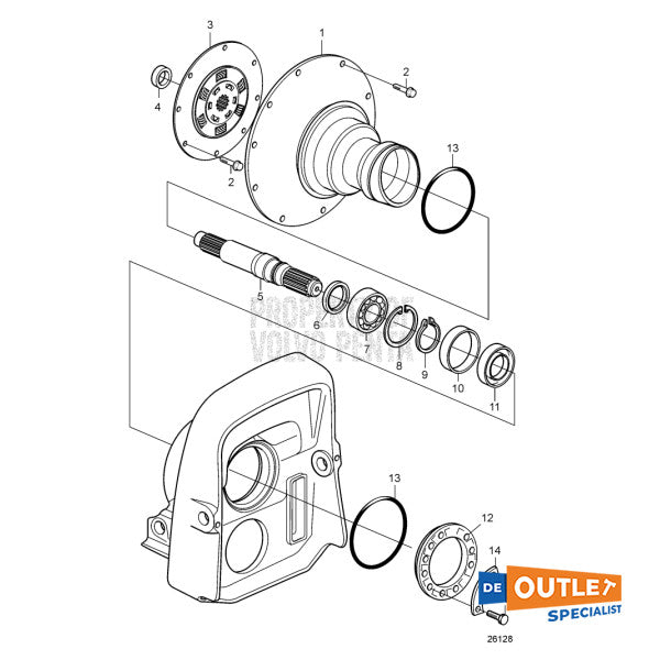 Volvo Penta Aluminium-Klemmring - 873048