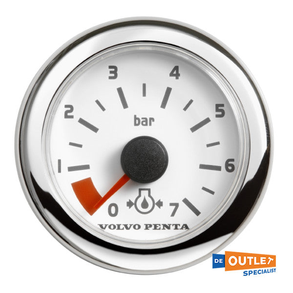 Volvo Penta Żejt tal-pressjoni Gauge White 52mm - 874923