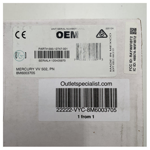 Mercury VesselView 502 5 inç çok işlevli ekran - 000-12747-001