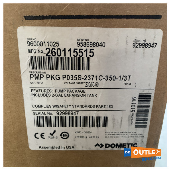 Dometische PMP PKG P035S -231C Klimaanlage 230 V - 9600011025