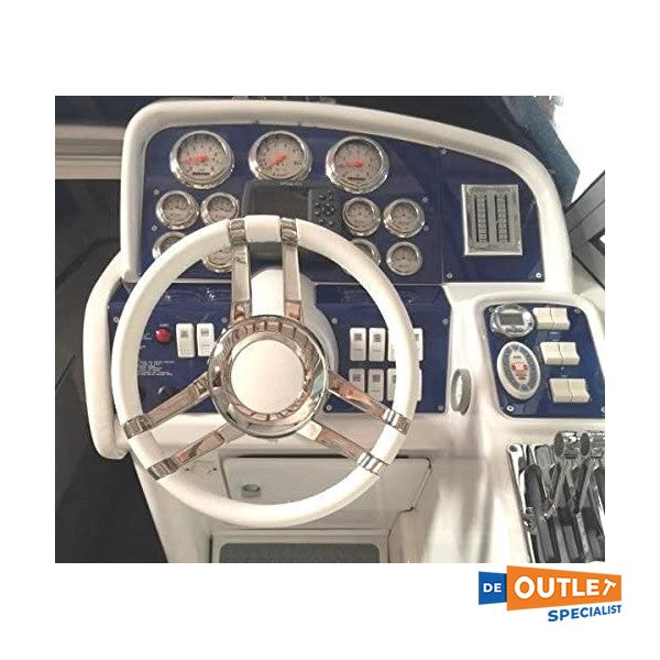 عجلة قيادة إيسوتا تيفولي فولانتا تيفولي من الفولاذ المقاوم للصدأ أبيض 350 مم