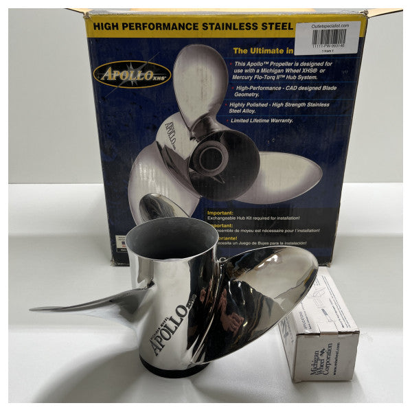 Apollo 3-blade stainless steel propeller 13 x 21 R - 993146