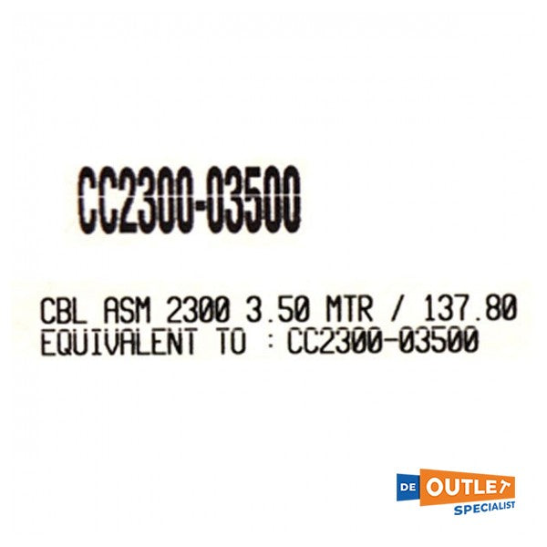 Teleflex 33C универсален кабел за кормилното управление/тротилната клапа 3,5 метра черен - CC2300-03500