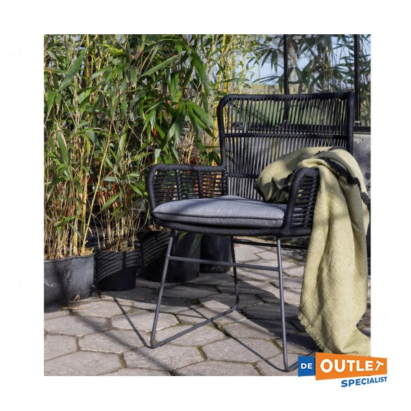 Exotan Grace Dining Garden Chair Anthracite bil-Ħabel