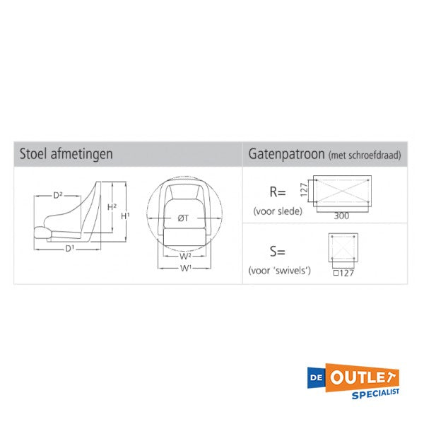 Шкіряне кермо Vetus Master синє - CHFASB