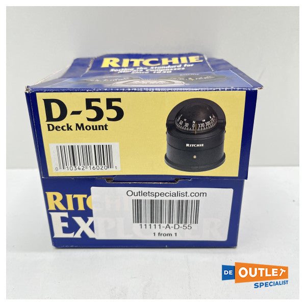 Ritchie D-55 explorer overflademonteret kompas sort