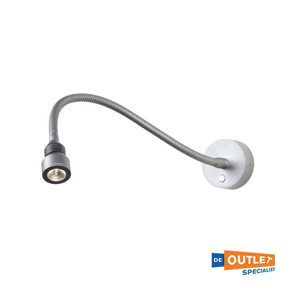 Prebit Flex 01 chroom interieurverlichting / kaartenleeslamp 12/24V met USB