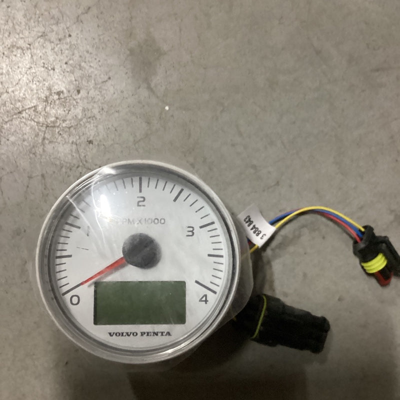 Volvo Penta EVC Tachometer 4000 RPM White 85 mm - 21628159