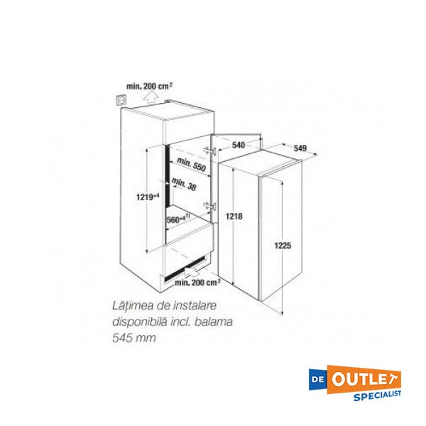 Kuppersbusch inbouwkoelkast wit 220L - FK4500.0I