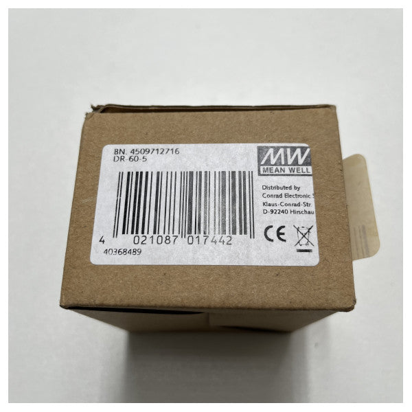 Meanwell Anahtar modlu Güç kaynağı DR-60-5