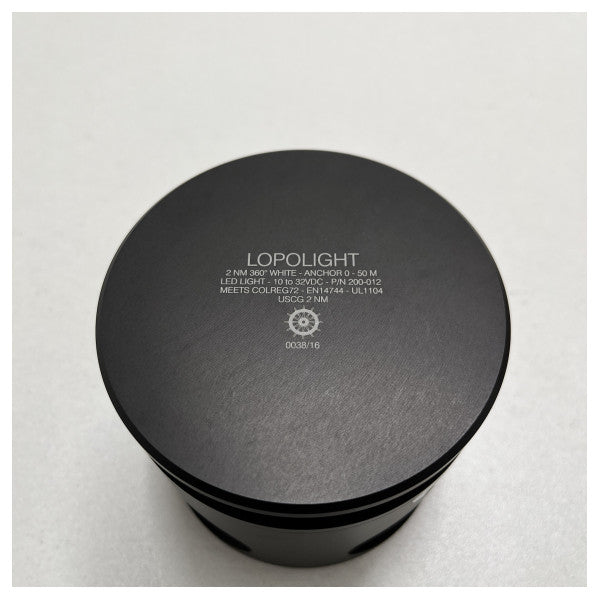 Lopioight Anchor Light 360Ø White Black Housing Navigation Light-200-012-Pro