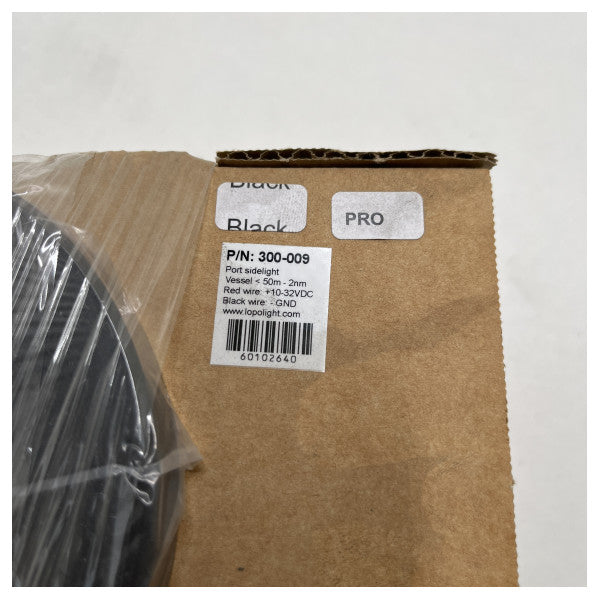 Lopolight αριστερή πλευρά κόκκινου φωτός πλοήγησης 2 nm μαύρο - 301-009-PRO