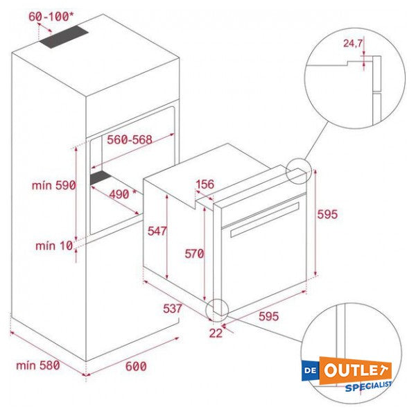 Teka inbouw oven multifunctioneel zwart - IOVEN