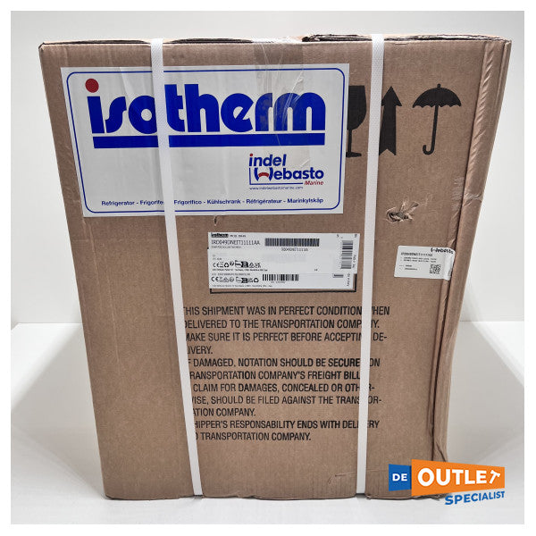 ثلاجة بدرج ضاغط من الفولاذ المقاوم للصدأ Isotherm DR49 سعة 49 لترًا بضاغط 12/24 فولت