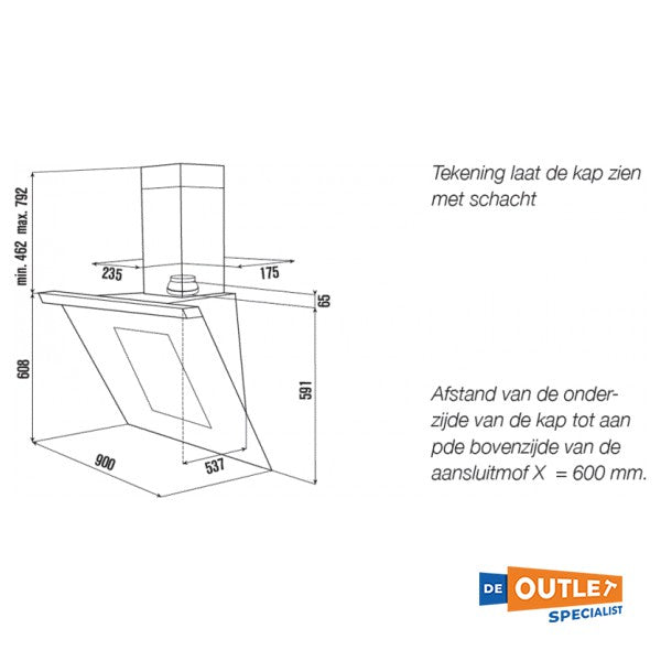 Kuppersbusch KD9570.2W afzuigkap wit 90 cm