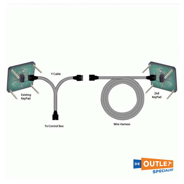 Lenco Flybridge trim tab LED switch kit - 30041-002